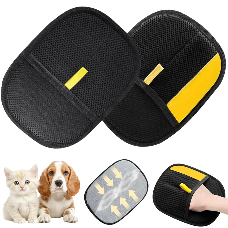 Duven Grooming Glove being used on a dog