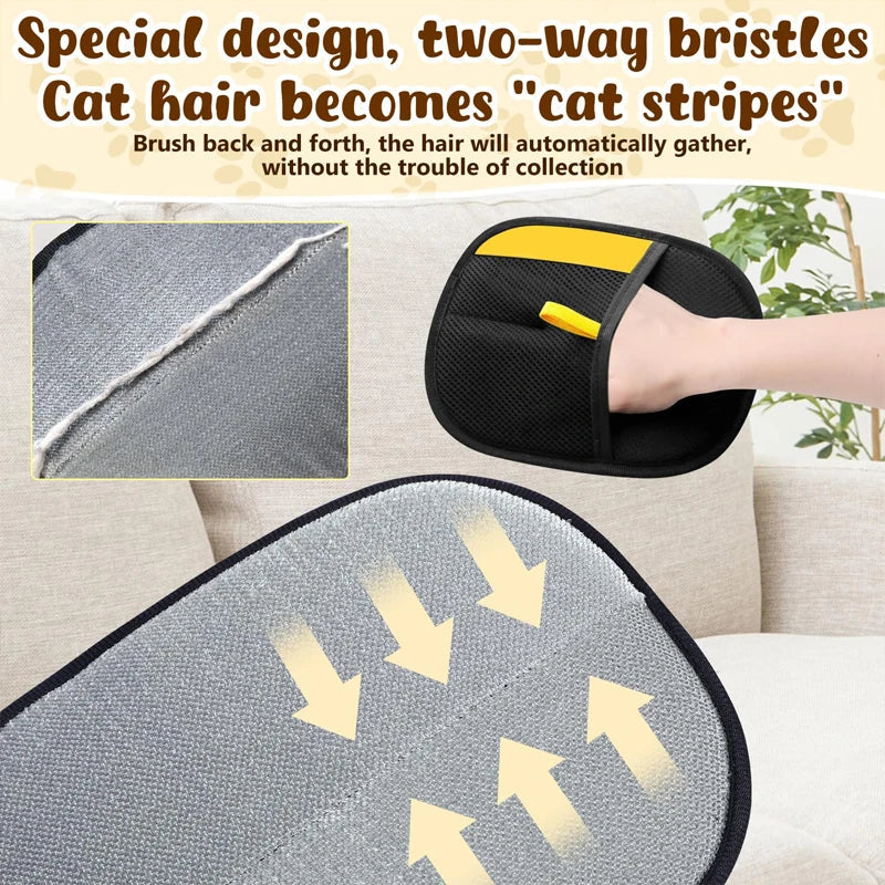 Loose hair peeling off the glove in one sheet